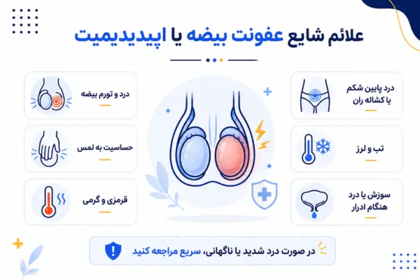 علائم شایع عفونت بیضه یا اپیدیدیمیت