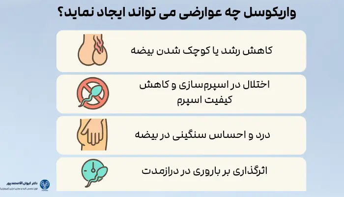 واریکوسل چه عوارضی می تواند ایجاد نماید؟